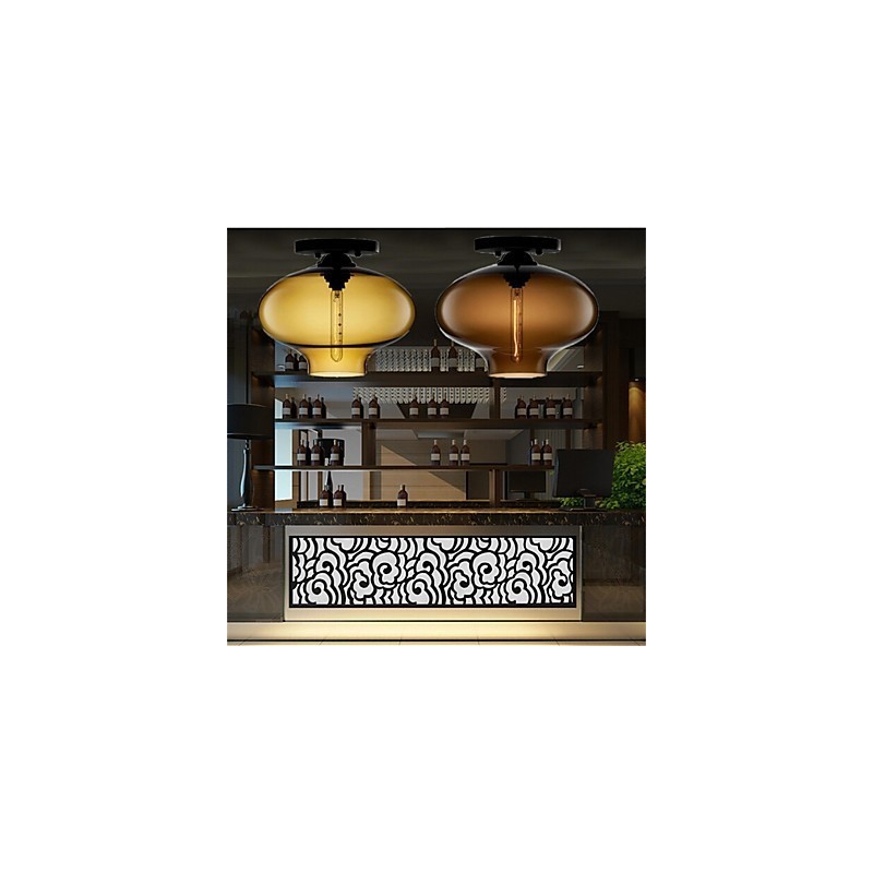 Retro Kreative Einkopf Glas Pendelleuchte Cafe Im Goldfischglas