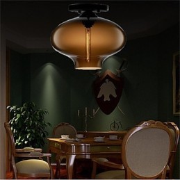 Retro Kreative Einkopf Glas Pendelleuchte Cafe Im Goldfischglas