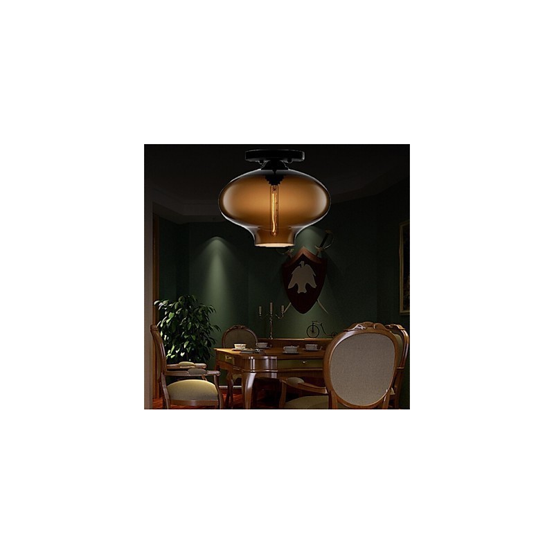Retro Kreative Einkopf Glas Pendelleuchte Cafe Im Goldfischglas