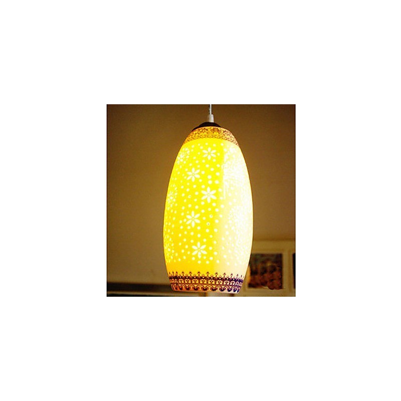 Retro Keramik lampe lampe Treppe Blau Single Head Kronleuchter Kreative