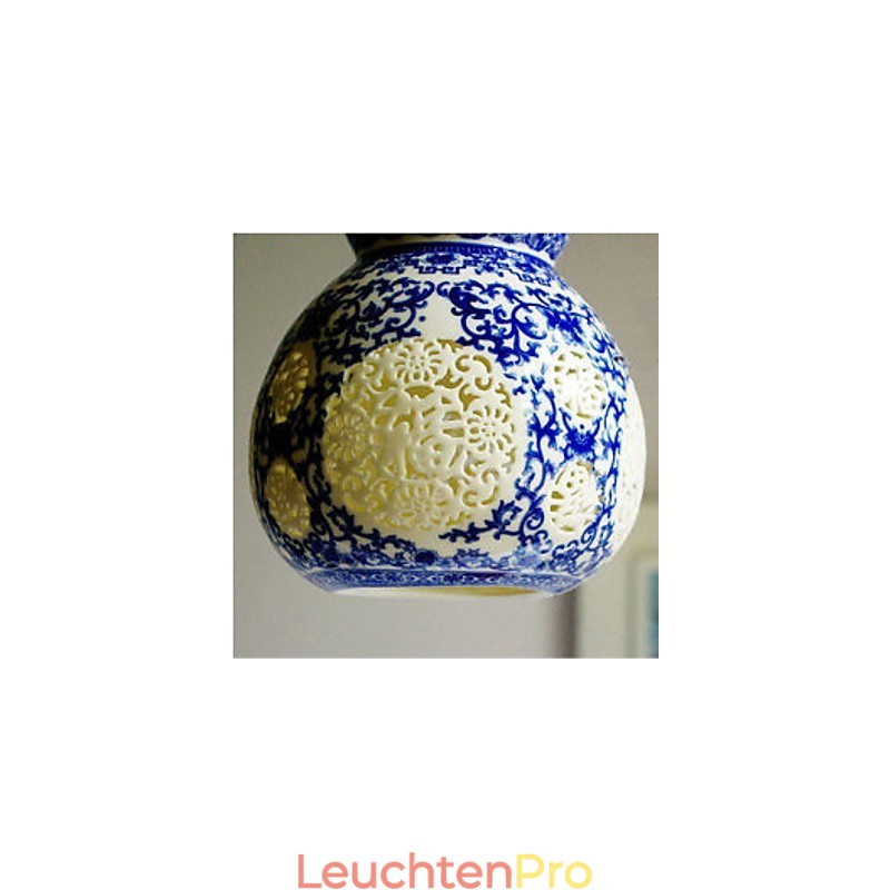 Retro Keramik lampe lampe Treppe Blau Single Head Kronleuchter Kreative