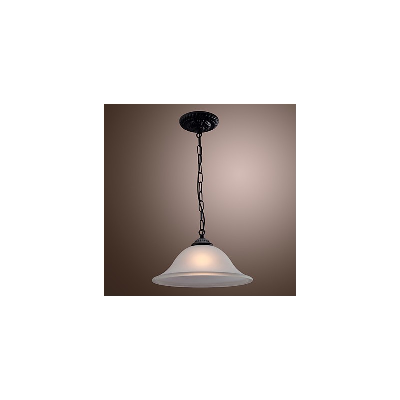 Traditionelle, klassische Pendelleuchte im Mini-Schalen-Stil in Bronze
