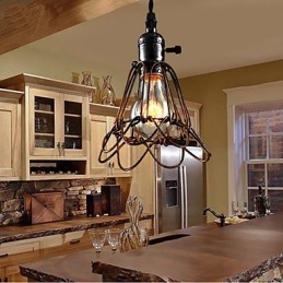 Amerikanischen Land Industrielle Wind Lampe Retro Kleine Kronleuchter Eisen Käfig