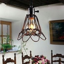 Amerikanischen Land Industrielle Wind Lampe Retro Kleine Kronleuchter Eisen Käfig
