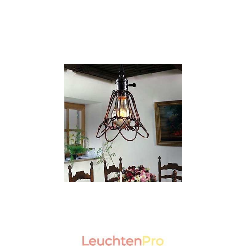 Amerikanischen Land Industrielle Wind Lampe Retro Kleine Kronleuchter Eisen Käfig