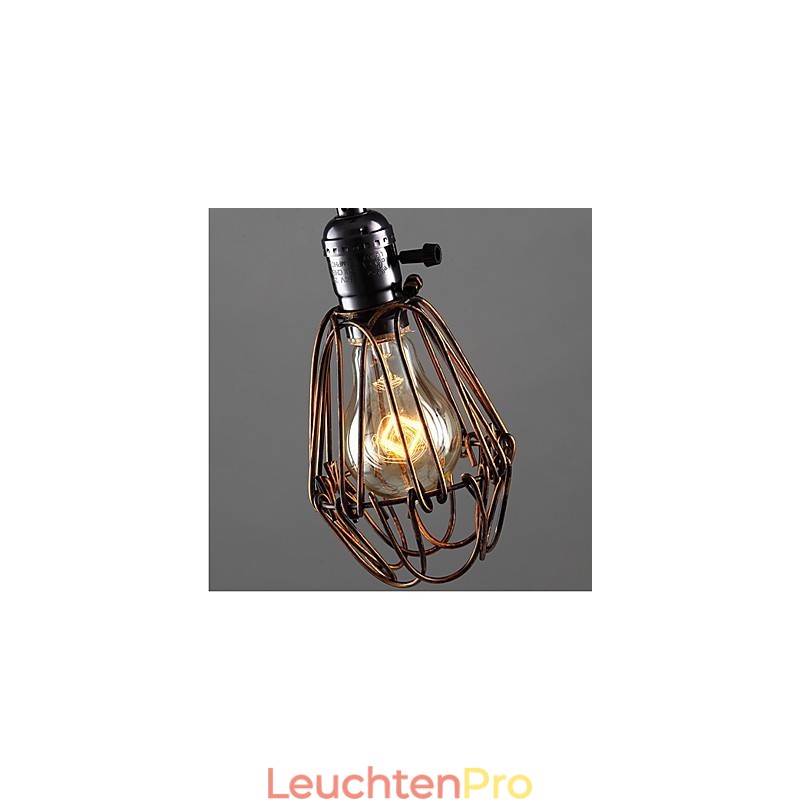 Amerikanischen Land Industrielle Wind Lampe Retro Kleine Kronleuchter Eisen Käfig