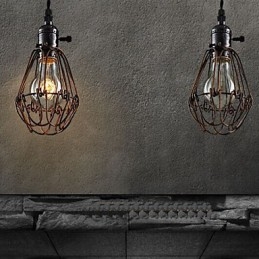 Amerikanischen Land Industrielle Wind Lampe Retro Kleine Kronleuchter Eisen Käfig