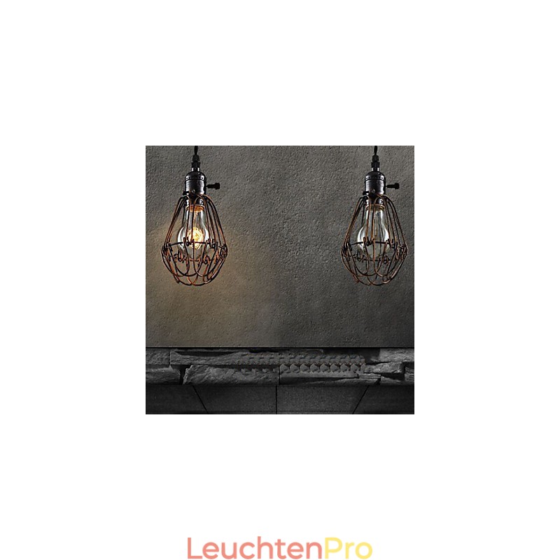 Amerikanischen Land Industrielle Wind Lampe Retro Kleine Kronleuchter Eisen Käfig