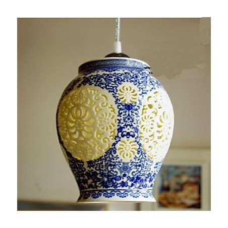 Retro Keramik lampe lampe Treppe Blau Single Head Kronleuchter Kreative Retro Keramik lampe lampe Treppe Blau Single Head Kronleuchter Kreative