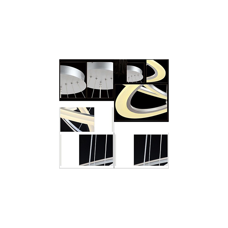 Pendelleuchte Runder Deckenleuchter Milchig Acryl Deckenleuchten mit Einzelring