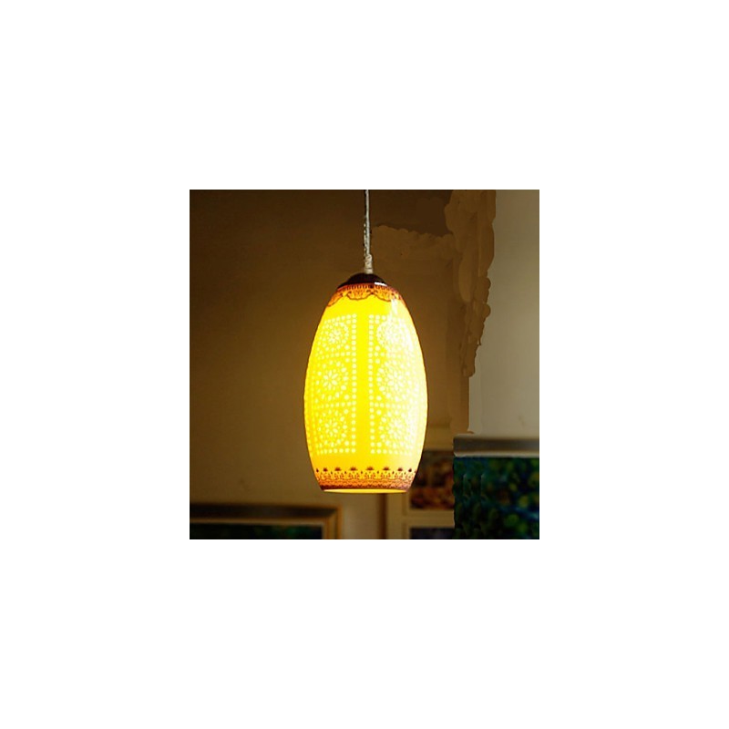 Retro Keramik lampe lampe Treppe Blau Single Head Kronleuchter Kreative