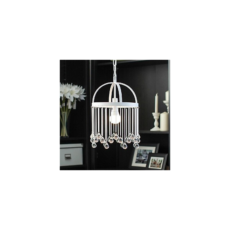 Moderne zeitgenössische traditionelle klassische Kristall Mini-Stil Malerei Metall Pendelleuchte