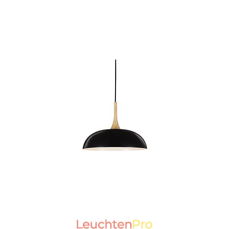 Mini Künstlerische Pendelleuchte 1 Licht Moderne Schlichtheit Schwarz Weiß Finish Aluminium & Holz Droplight