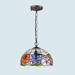 Ländliche kreative Kunst Buntglas-Kronleuchter Wiederherstellung der alten Weisen Lampe Licht