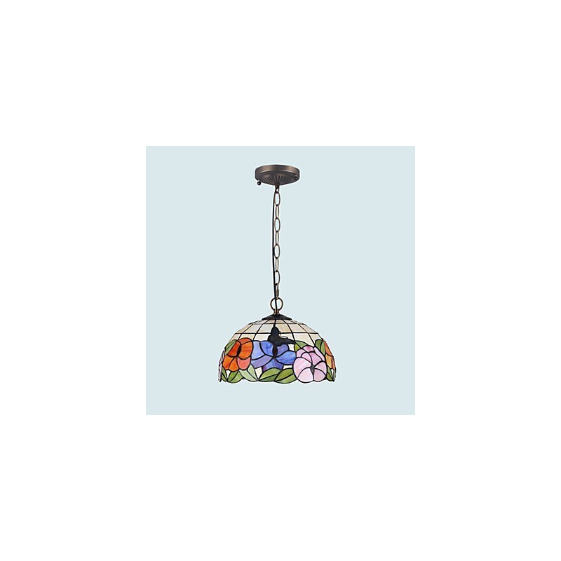 Ländliche kreative Kunst Buntglas-Kronleuchter Wiederherstellung der alten Weisen Lampe Licht
