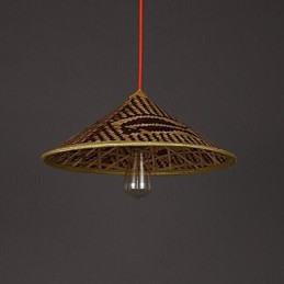 Bambushut Kronleuchter Kronleuchter Lampe Fisch Menschen Hüte