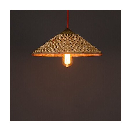 Kronleuchter im Vintage-Stil, Stroh-Bambus-Kronleuchter Kronleuchter im Vintage-Stil, Stroh-Bambus-Kronleuchter