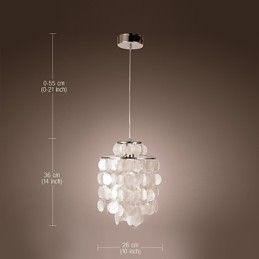 Moderne Pendelleuchte im zeitgenössischen Mini-Stil aus Chrom
