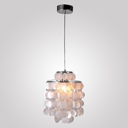 Moderne Pendelleuchte im zeitgenössischen Mini-Stil aus Chrom