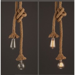 1 Licht DIY Kunst Hanfseil Licht Kreativ Hanfseil Kronleuchter Lang 100cm Senden 1 Glühbirne