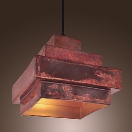 Traditionelle, klassische Pendelleuchte im Mini-Stil mit Gemälde