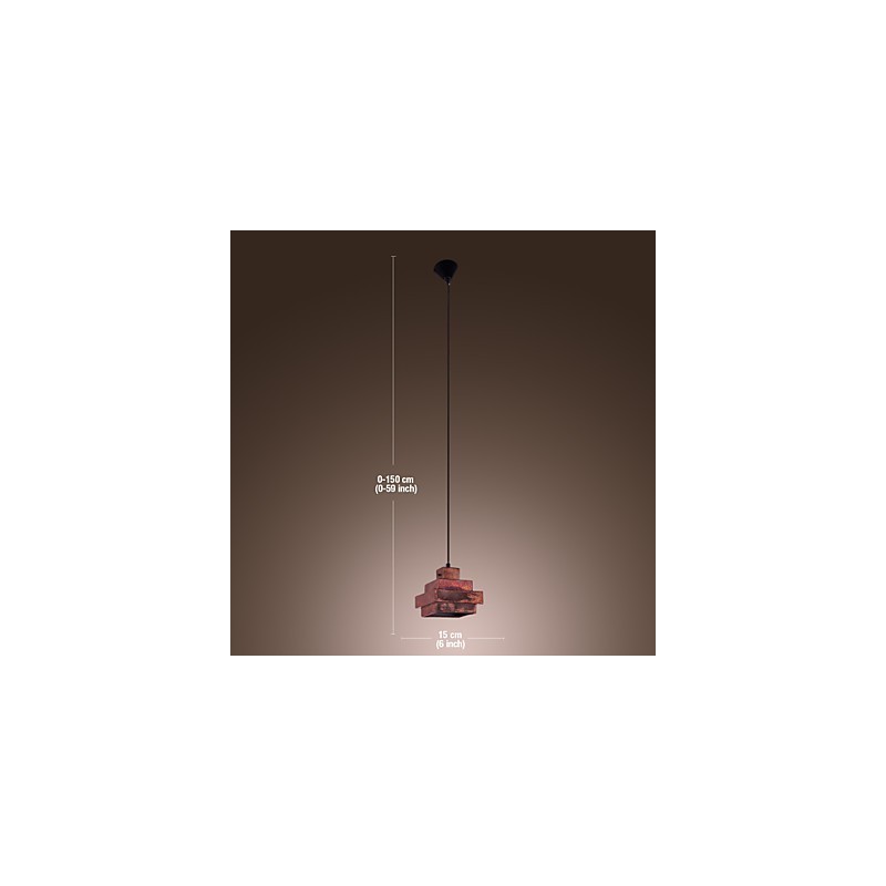 Traditionelle, klassische Pendelleuchte im Mini-Stil mit Gemälde