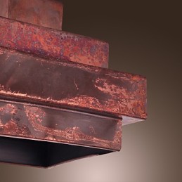 Traditionelle, klassische Pendelleuchte im Mini-Stil mit Gemälde