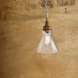 Holzmaserung Kristall Droplight Cafe Beleuchtung Lampen und Laternen