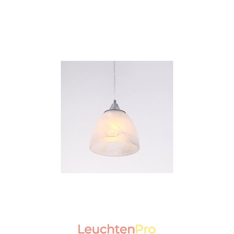 Moderne Pendelleuchte mit drei Lichtern, länglicher Baldachin und Weinkelch