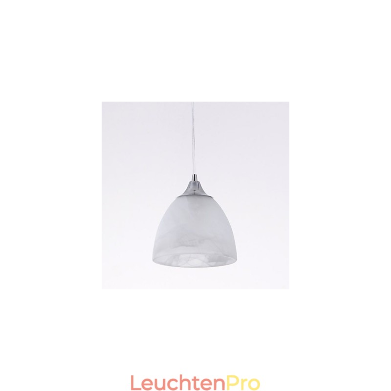 Moderne Pendelleuchte mit drei Lichtern, länglicher Baldachin und Weinkelch