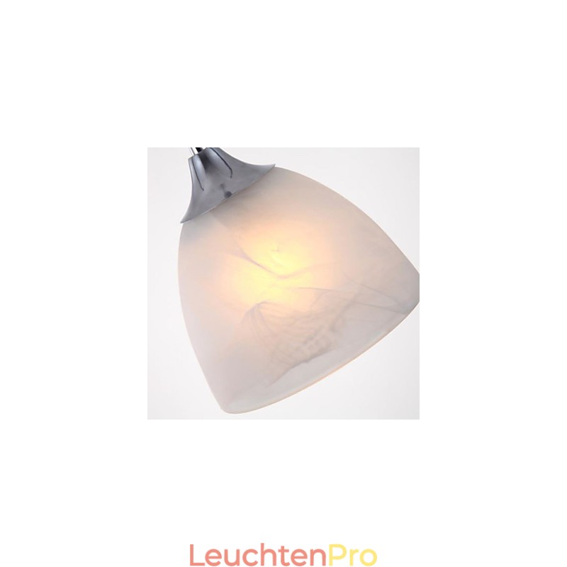 Moderne Pendelleuchte mit drei Lichtern, länglicher Baldachin und Weinkelch