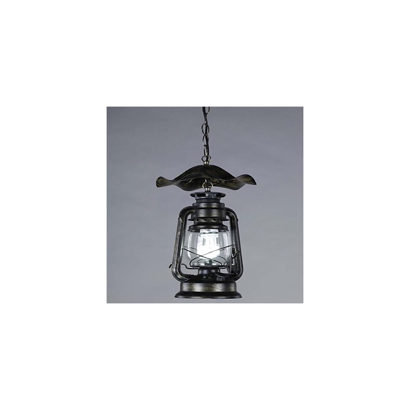 Vintage Hängelampe mit Laterne aus Messing mit 1 Licht