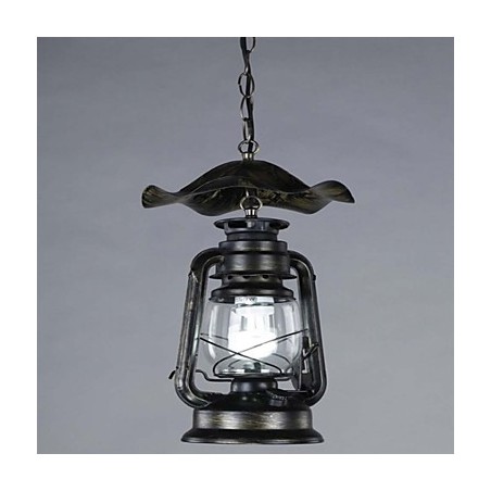 Vintage Hängelampe mit Laterne aus Messing mit 1 Licht Vintage Hängelampe mit Laterne aus Messing mit 1 Licht