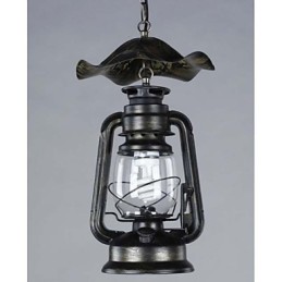 Vintage Hängelampe mit Laterne aus Messing mit 1 Licht