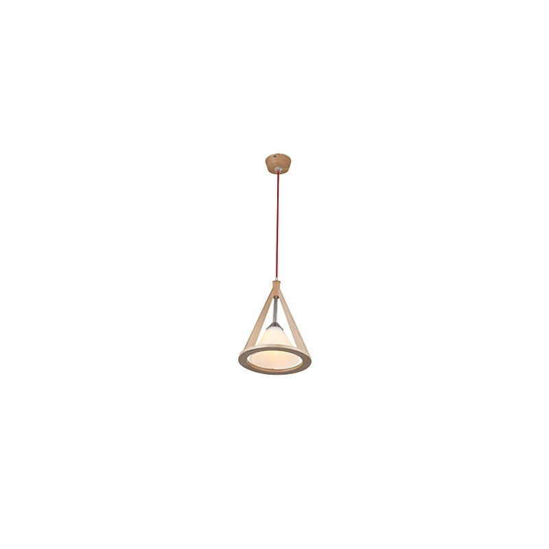 Kronleuchter aus Holz im Designer-Stil. Eleganter Kronleuchter im zeitgenössischen Stil