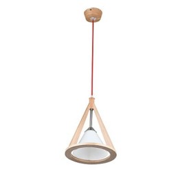 Kronleuchter aus Holz im Designer-Stil. Eleganter Kronleuchter im zeitgenössischen Stil