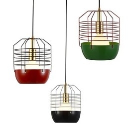 Mini Künstlerische Spinnennetz Pendelleuchte 1 Licht Mordern Simplicity Finish Schwarz Weiß Grün Rot Kohlenstoffstahl Droplight