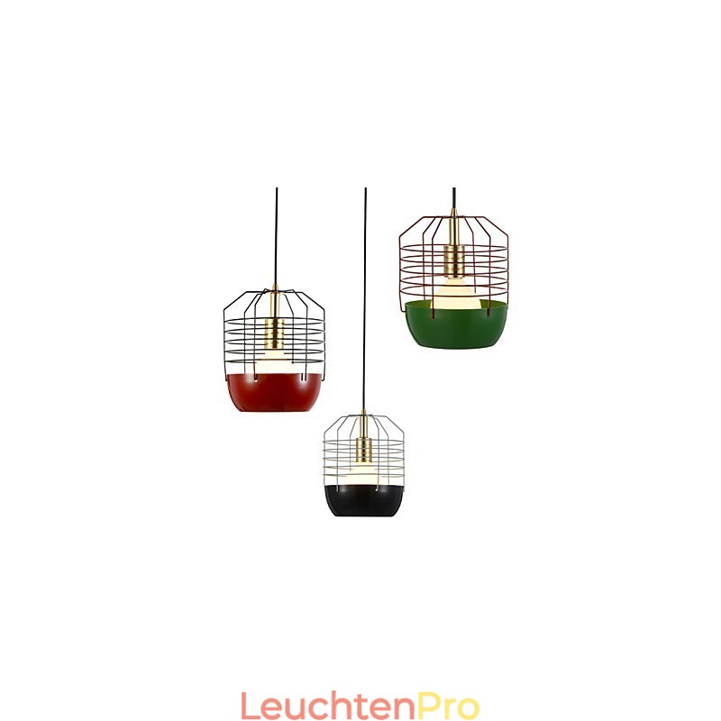 Mini Künstlerische Spinnennetz Pendelleuchte 1 Licht Mordern Simplicity Finish Schwarz Weiß Grün Rot Kohlenstoffstahl Droplight