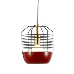 Mini Künstlerische Spinnennetz Pendelleuchte 1 Licht Mordern Simplicity Finish Schwarz Weiß Grün Rot Kohlenstoffstahl Droplight