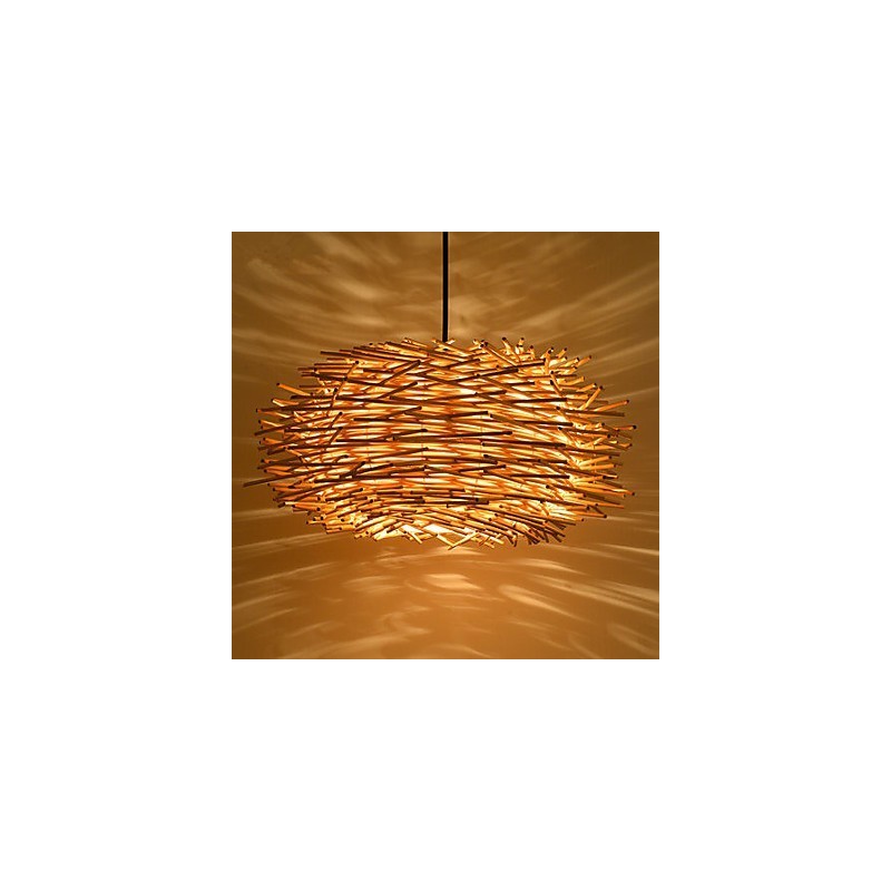 Kronleuchter Mini Stil Laterne Holz Bambus