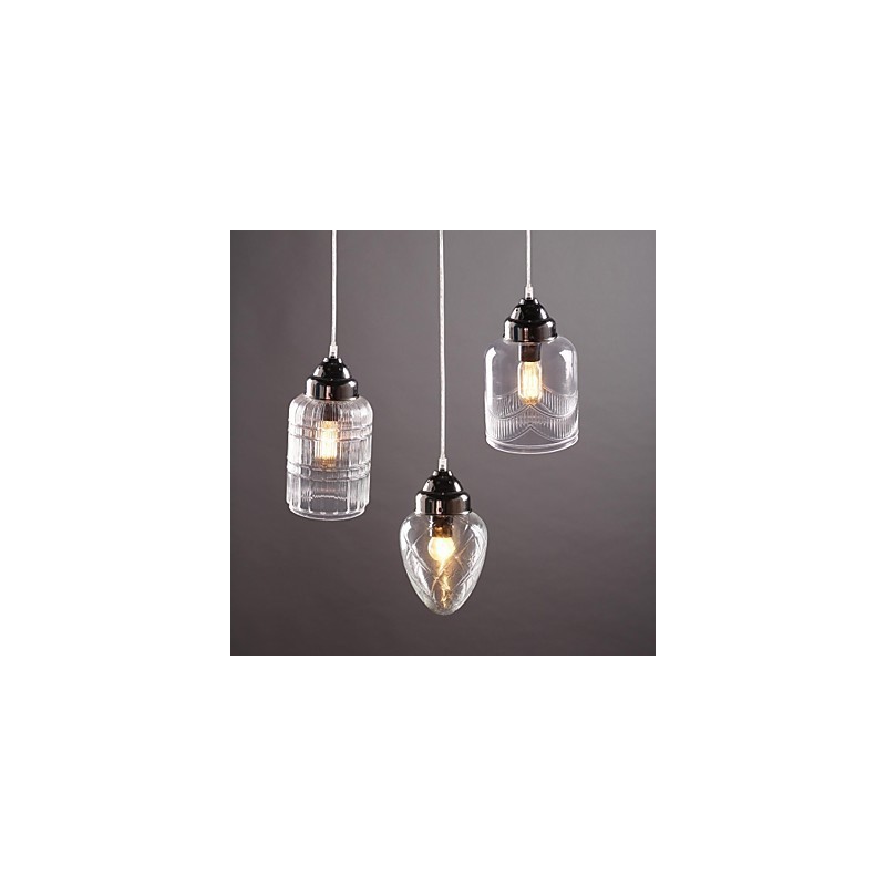Moderne zeitgenössische traditionelle klassische Vintage Laterne Land Nickel Glas Pendelleuchte Esszimmer
