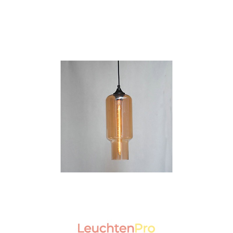 Moderne Glas-Pendelleuchte im braunen Blasen-Design