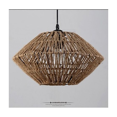 Vintage Pendelleuchte aus Seil mit einer Leuchte Vintage Pendelleuchte aus Seil mit einer Leuchte