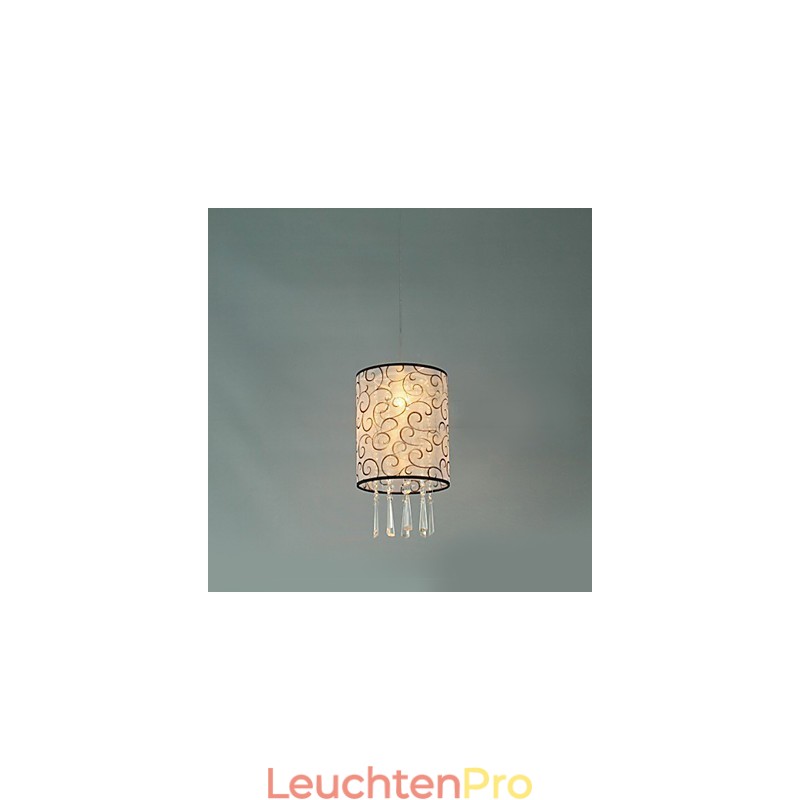 Moderne, zeitgenössische Pendelleuchte im Trommelkristall-Mini-Stil mit galvanisierter Beschichtung