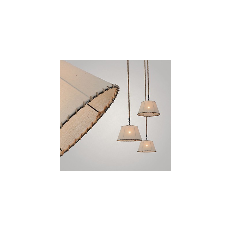 1 Lichter Pendelleuchten Vintage-Stil Industrie-Stil Gelb Stoff & Metalle Drop Light