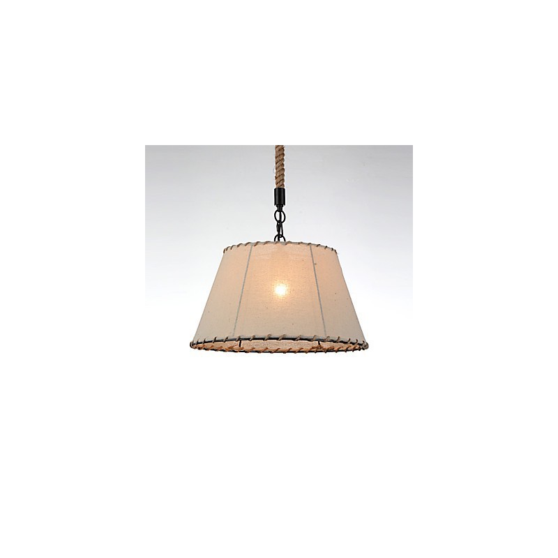 1 Lichter Pendelleuchten Vintage-Stil Industrie-Stil Gelb Stoff & Metalle Drop Light