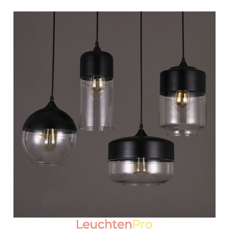 Die Kunst-Kronleuchterlampe aus Schmiedeeisen und Glas von The Nordic Creative Stair Shop