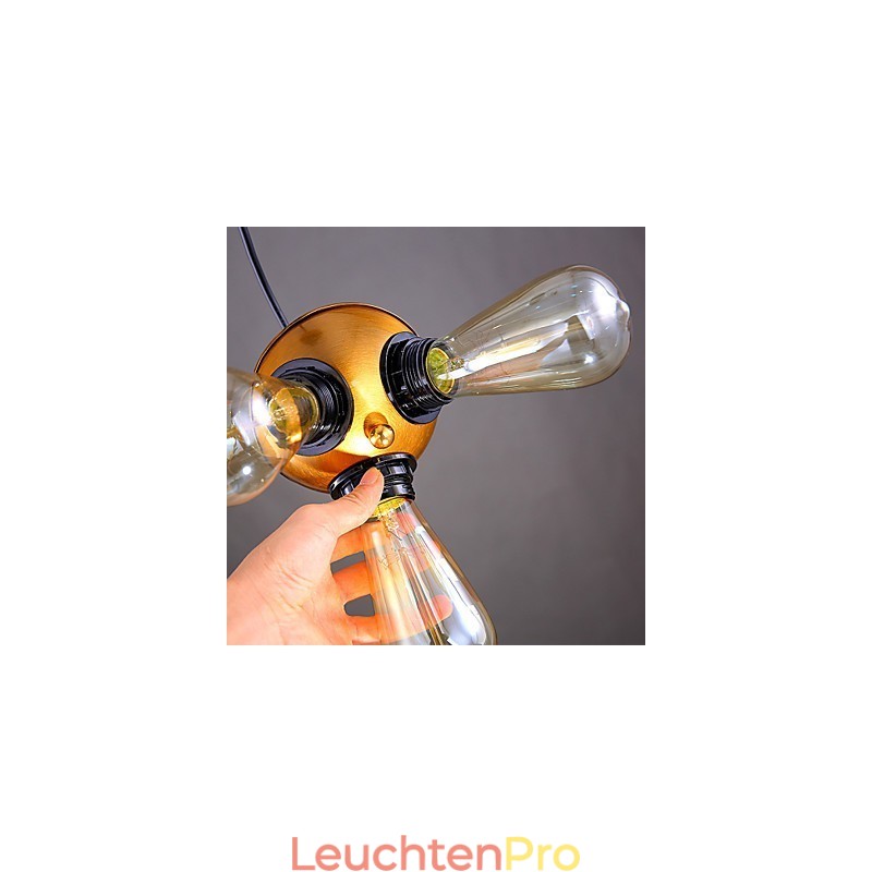 Amerikanische Country Industrial Kupfer Kopf Drei Fuß Droplight Lampe
