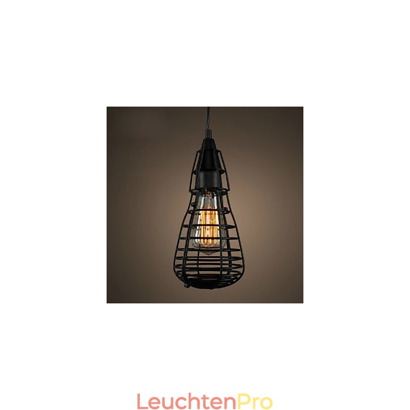 Amerikanische Industrie-Kreativität, die alte Wege wiederherstellt, Schmiedeeisenkäfig, Einzelkopf-Droplight-Lampe