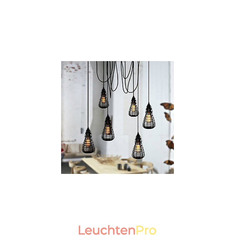 Amerikanische Industrie-Kreativität, die alte Wege wiederherstellt, Schmiedeeisenkäfig, Einzelkopf-Droplight-Lampe